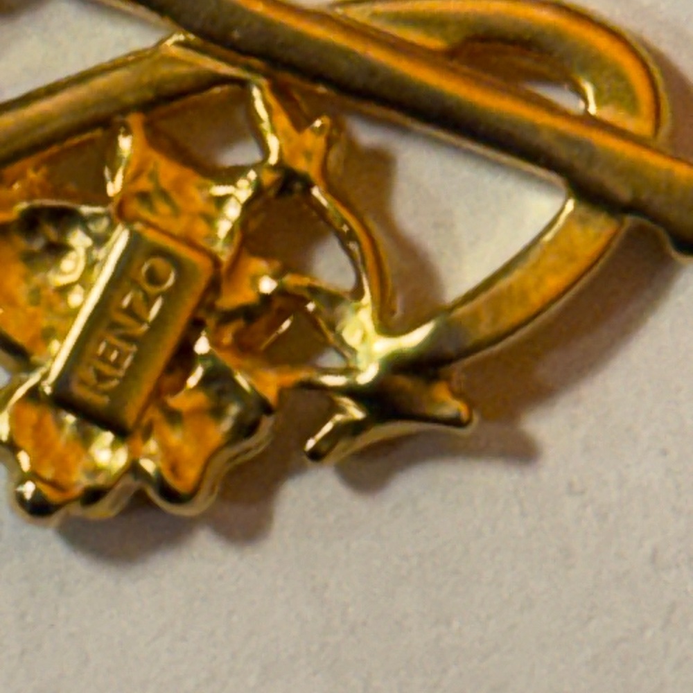 Kenzo Gold Necklace with Floral Accent - Picture 11 of 13